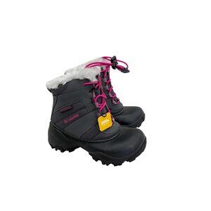 Columbia Rope Tow Waterproof Faux Fur Trim Winter Boots BC1323-089 Girls 12 NWOB